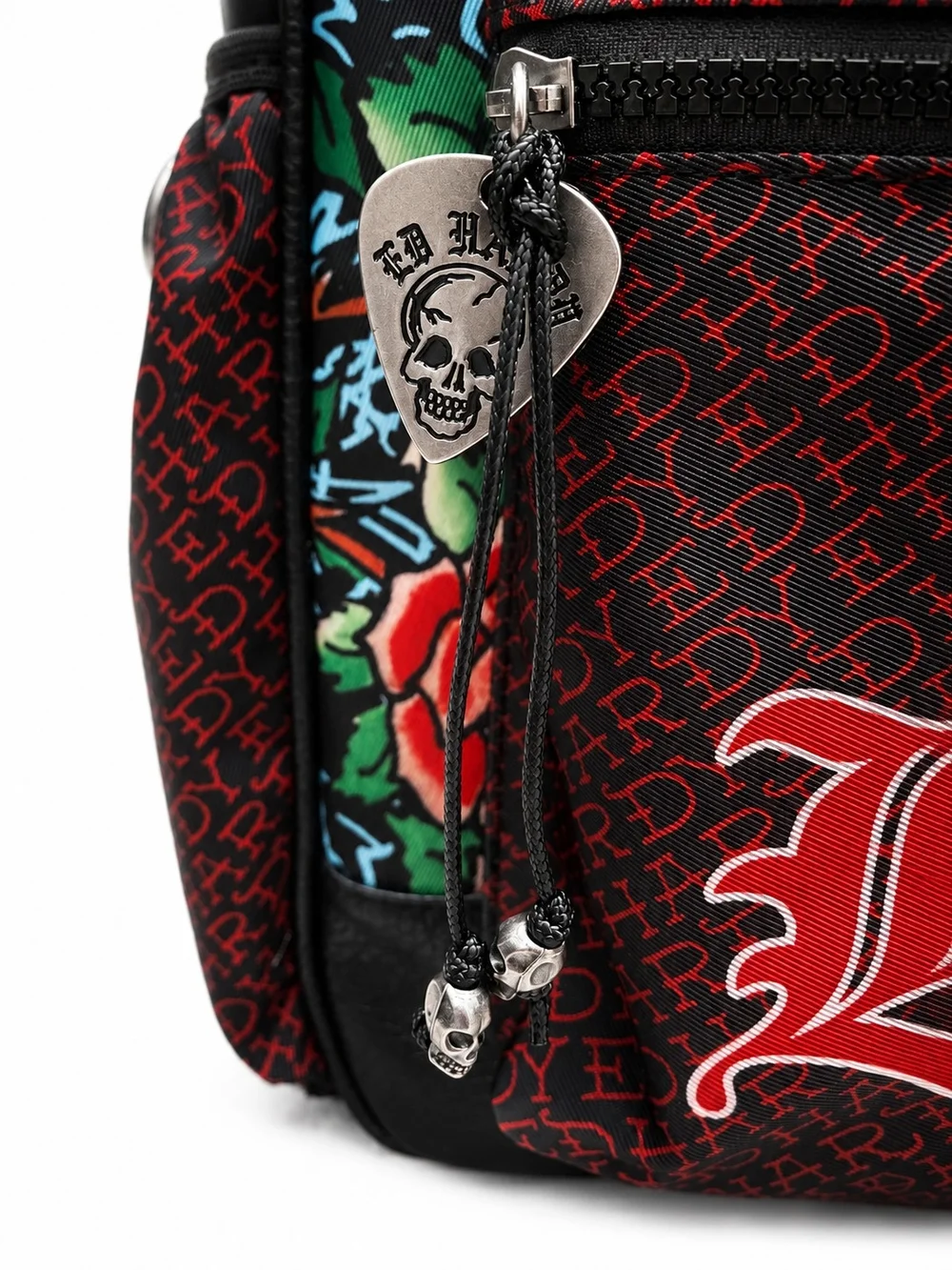 🆕️Ed Hardy True Till Death Backpack NWT Black Multi Tattoo Skull Bag